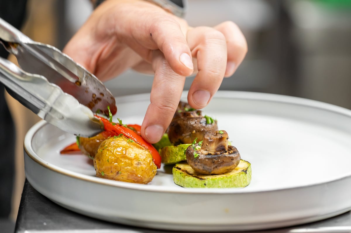 Verduras de temporada emplatadas